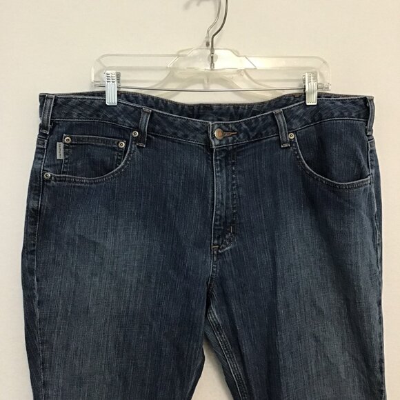 Carhartt Curvy Fit Medium Wash Bootcut Jeans Size 18 - Picture 2 of 11